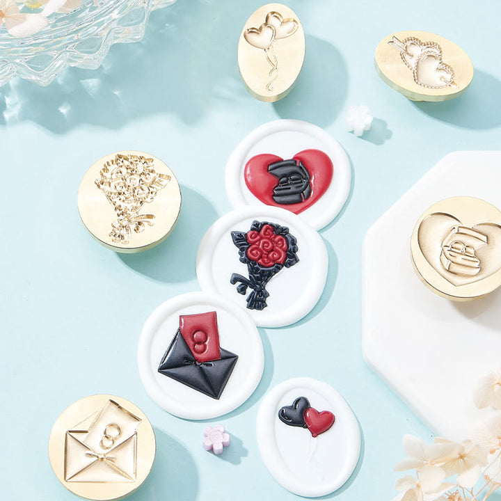 3D Embossed Wedding Series Seal Wax Stamp Head Warm Gift