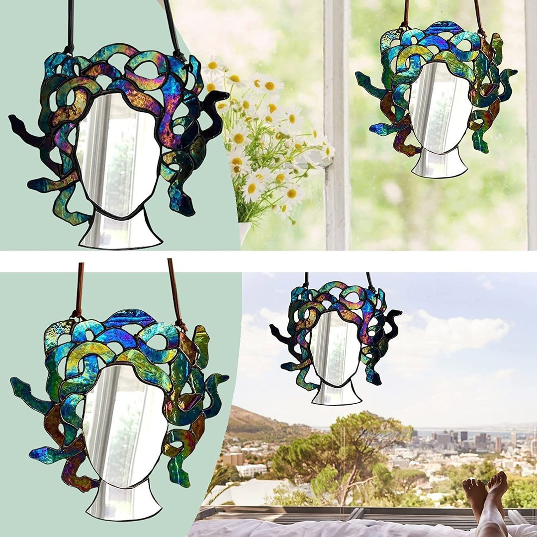 Acrylic Medusa Head Mirror Hanging Window Sun Catchers