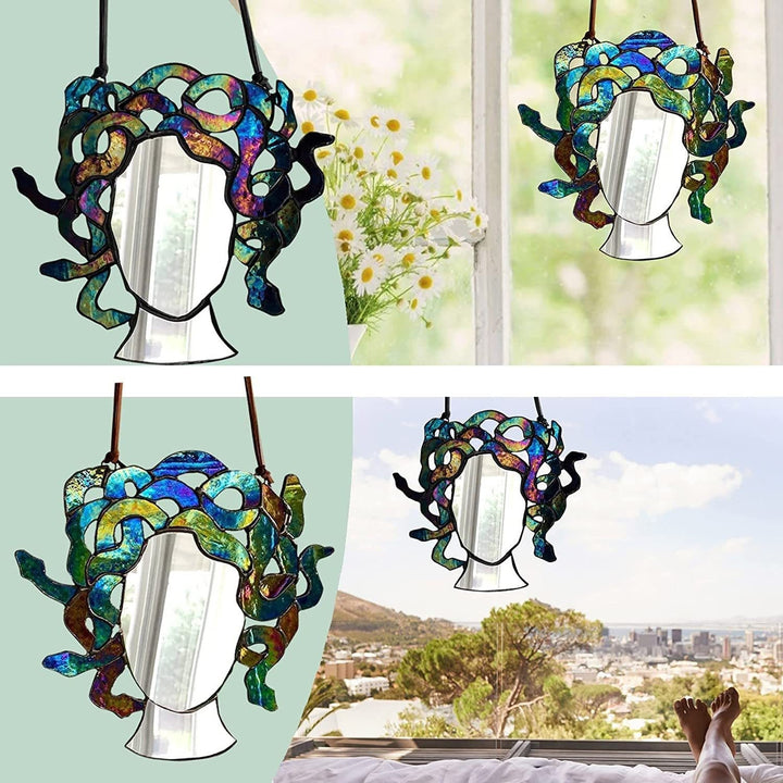 Acrylic Medusa Head Mirror Hanging Window Sun Catchers