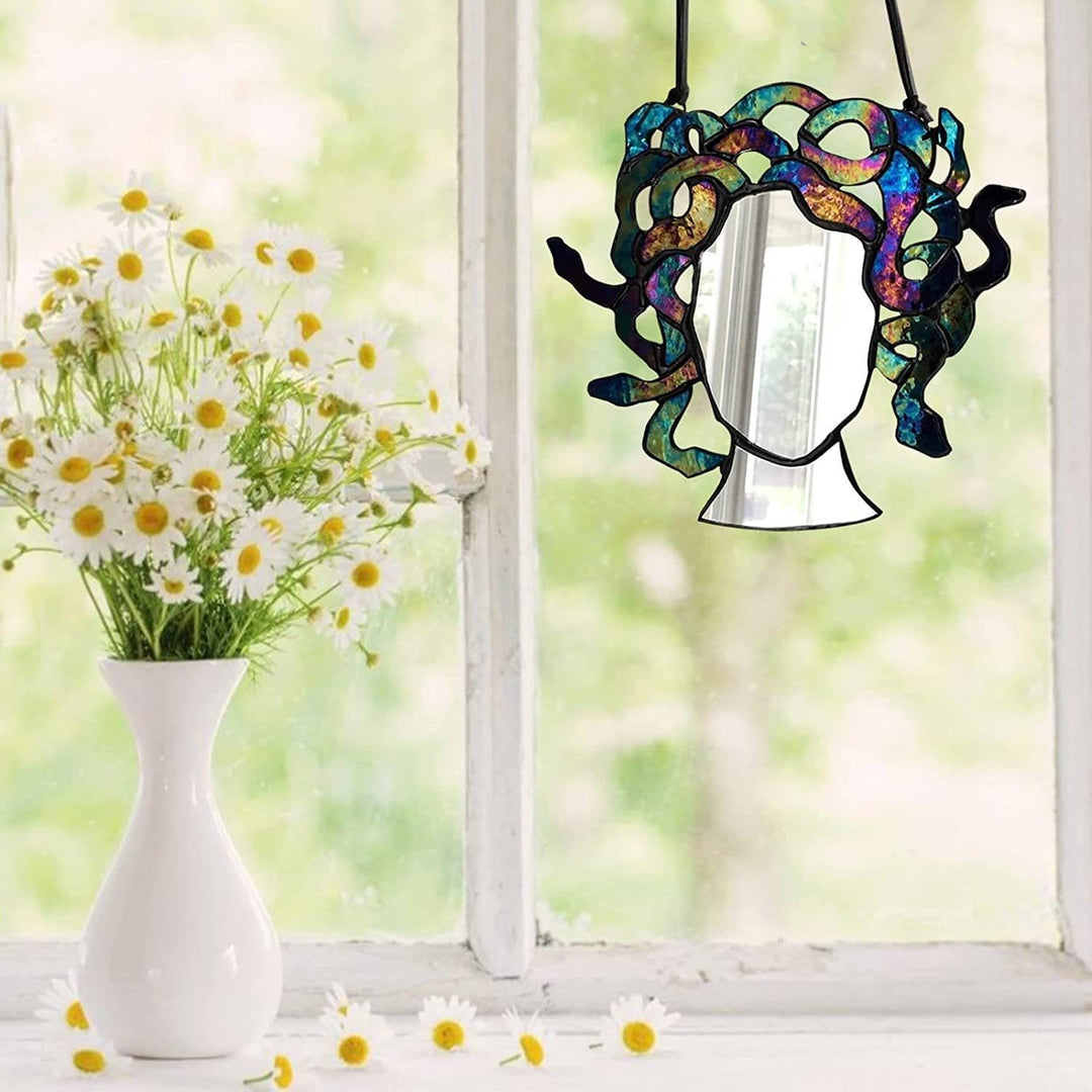 Acrylic Medusa Head Mirror Hanging Window Sun Catchers