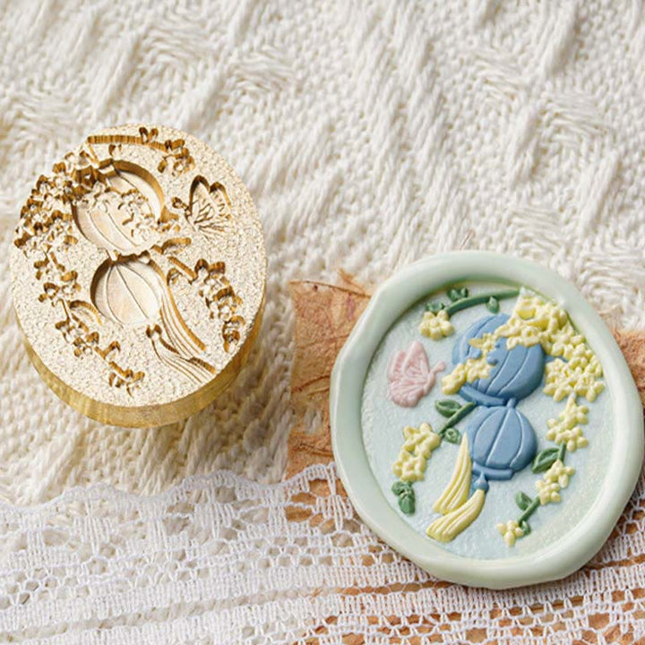 3D Embossed Season Garden Scenery Series Seal Wax Stamp Head