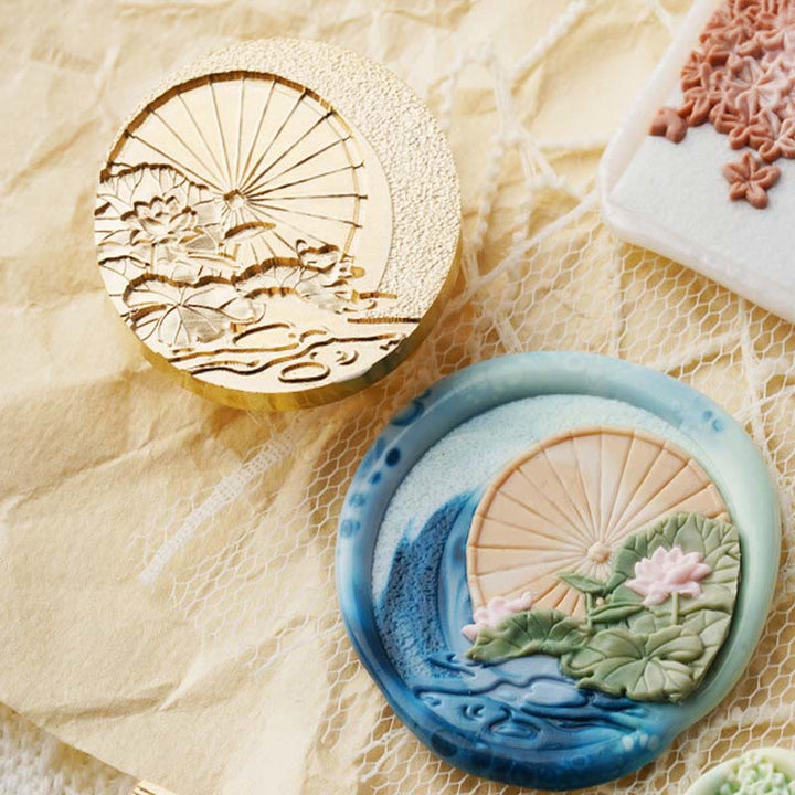 3D Embossed Season Garden Scenery Series Seal Wax Stamp Head