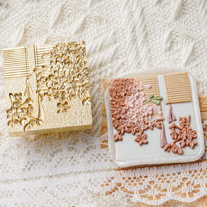 3D Embossed Season Garden Scenery Series Seal Wax Stamp Head