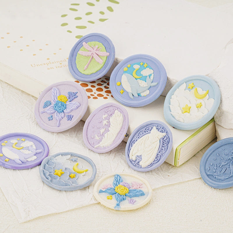 3D Embossed Starry Sky Series Seal Wax Stamp Head