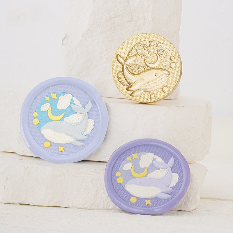 3D Embossed Starry Sky Series Seal Wax Stamp Head