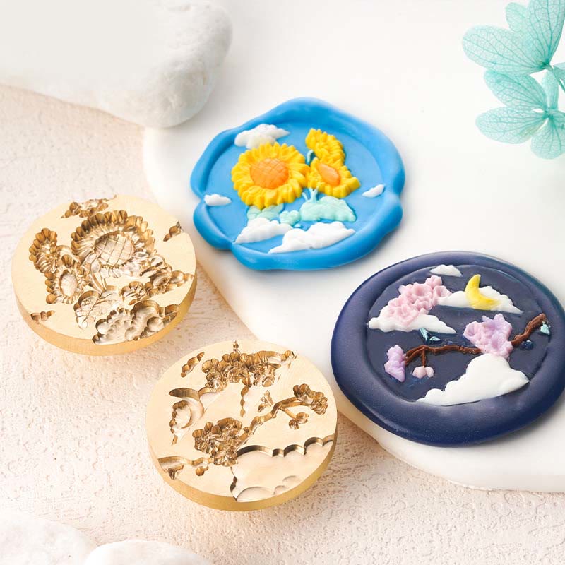 3D Embossed Warm Healing Series Seal Wax Stamp Head