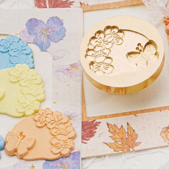 3D Embossed Spring Rose Series Seal Wax Stamp Head