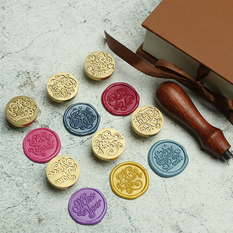 Greetings Series Wax Seal Stamps Tools Gift Set For Letter