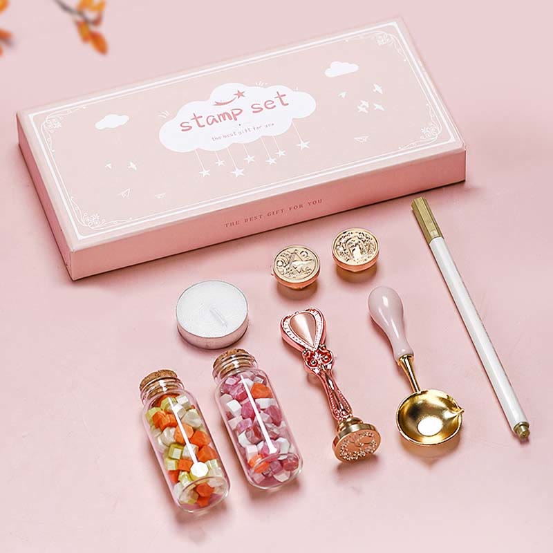 Cute Pink Dream Series Wax Seal Stamps Gift Set