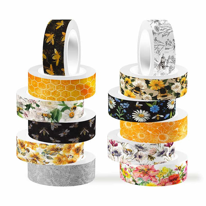 12 Rolls Spring Bee Series Washi Tape Set Scrapbook Tape