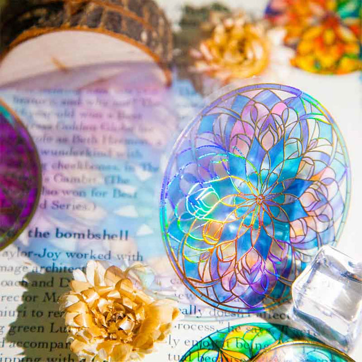 Glass Mandala Series Sticker For DIY Journal Decor