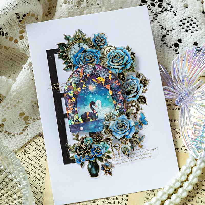 Lace Dream Series PET Sticker For DIY Journal Decor