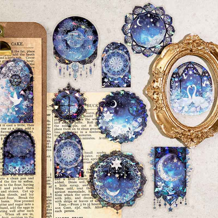 Lace Dream Series PET Sticker For DIY Journal Decor