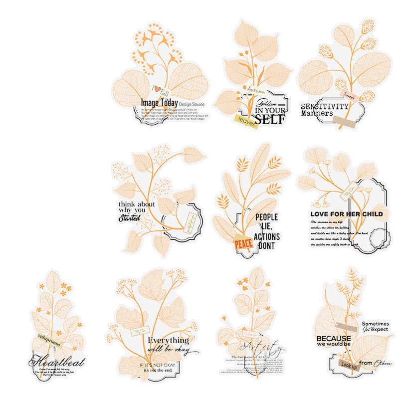 Whispering Of Leaves Series Sticker For DIY Journal Decor