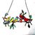 The Cardinal Bird Suncatcher Irregular Stained Glass Light Catcher