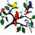 The Cardinal Bird Suncatcher Irregular Stained Glass Light Catcher