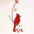 The Cardinal Bird Suncatcher Irregular Stained Glass Light Catcher