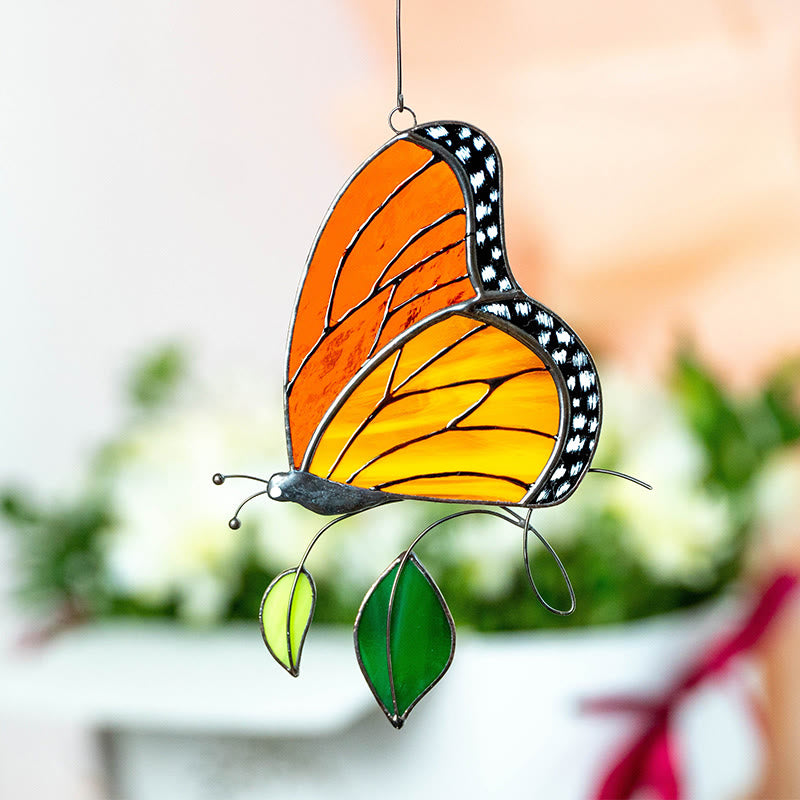 Stained Glass Window Hanging Suncatcher Butterfly Sun Catchers Indoor Window Home Decor