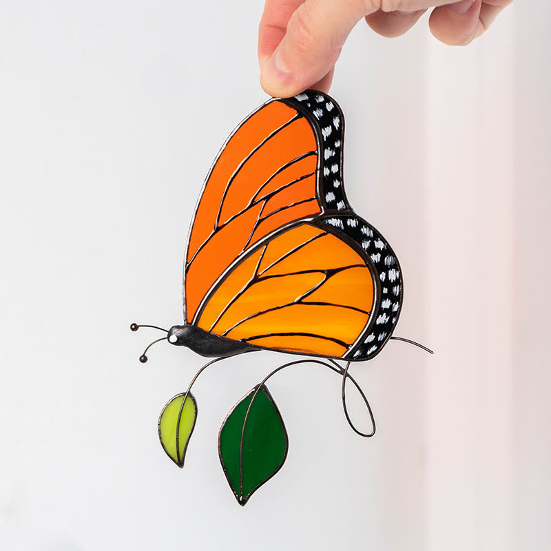 Stained Glass Window Hanging Suncatcher Butterfly Sun Catchers Indoor Window Home Decor