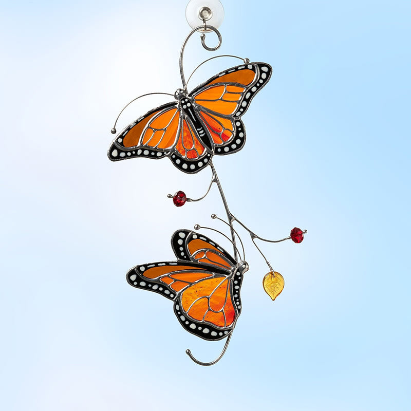 Stained Glass Window Hanging Suncatcher Butterfly Sun Catchers Indoor Window Home Decor