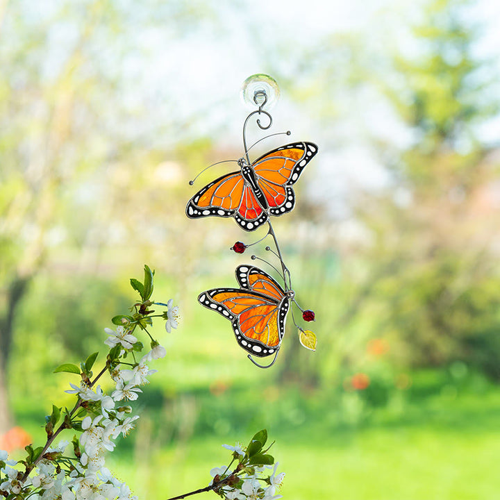 Stained Glass Window Hanging Suncatcher Butterfly Sun Catchers Indoor Window Home Decor
