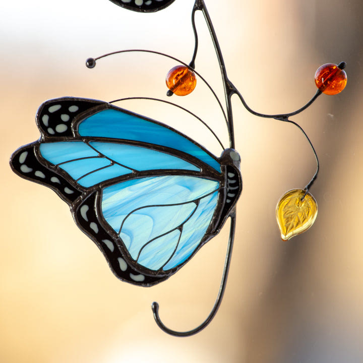 Stained Glass Window Hanging Suncatcher Butterfly Sun Catchers Indoor Window Home Decor