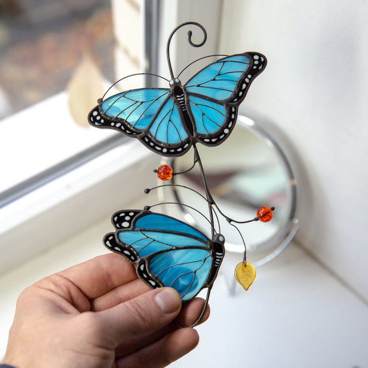 Stained Glass Window Hanging Suncatcher Butterfly Sun Catchers Indoor Window Home Decor