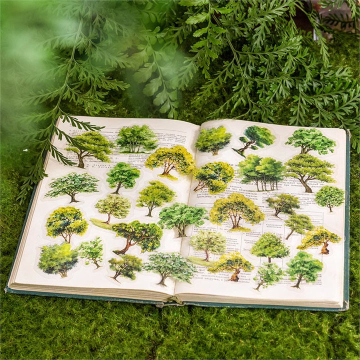 Trees Nature Book Series Sticker For DIY Journal Decor