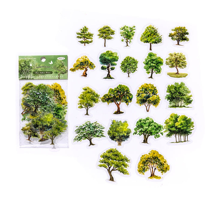 Trees Nature Book Series Sticker For DIY Journal Decor