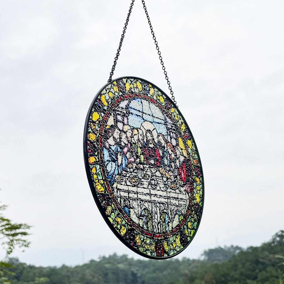 Last Supper Suncatcher for Window Hanging Wall Art Decor Gift for Christian