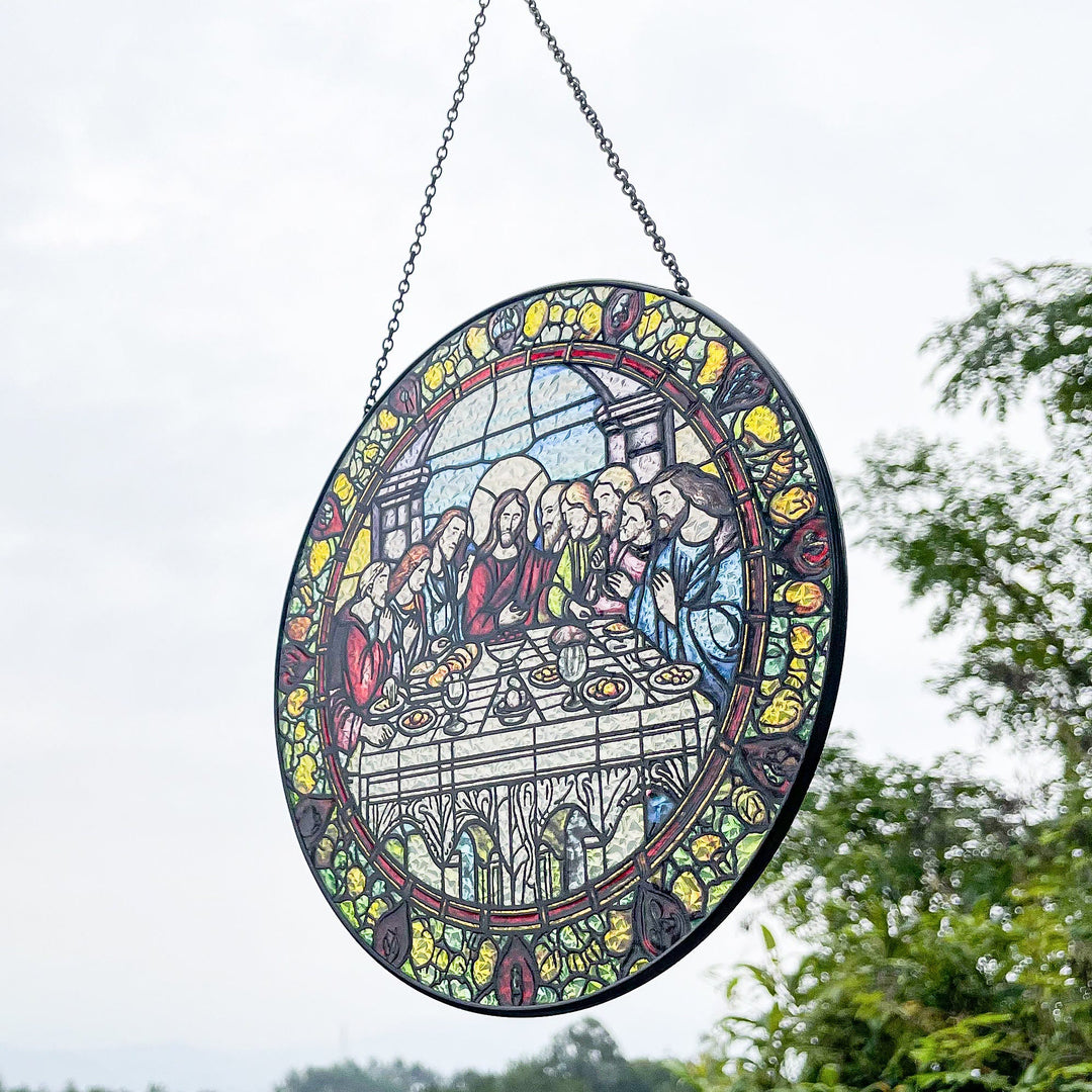 Last Supper Suncatcher for Window Hanging Wall Art Decor Gift for Christian