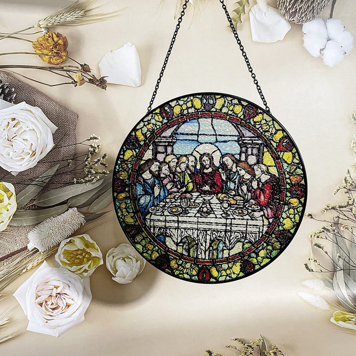 Last Supper Suncatcher for Window Hanging Wall Art Decor Gift for Christian