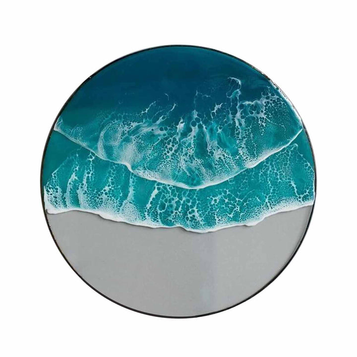 Ocean Wave Hanging Suncatcher Round Shape Hanging Wall Window Decoration