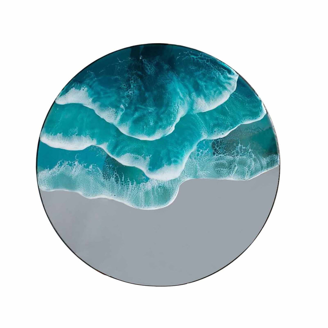 Ocean Wave Hanging Suncatcher Round Shape Hanging Wall Window Decoration