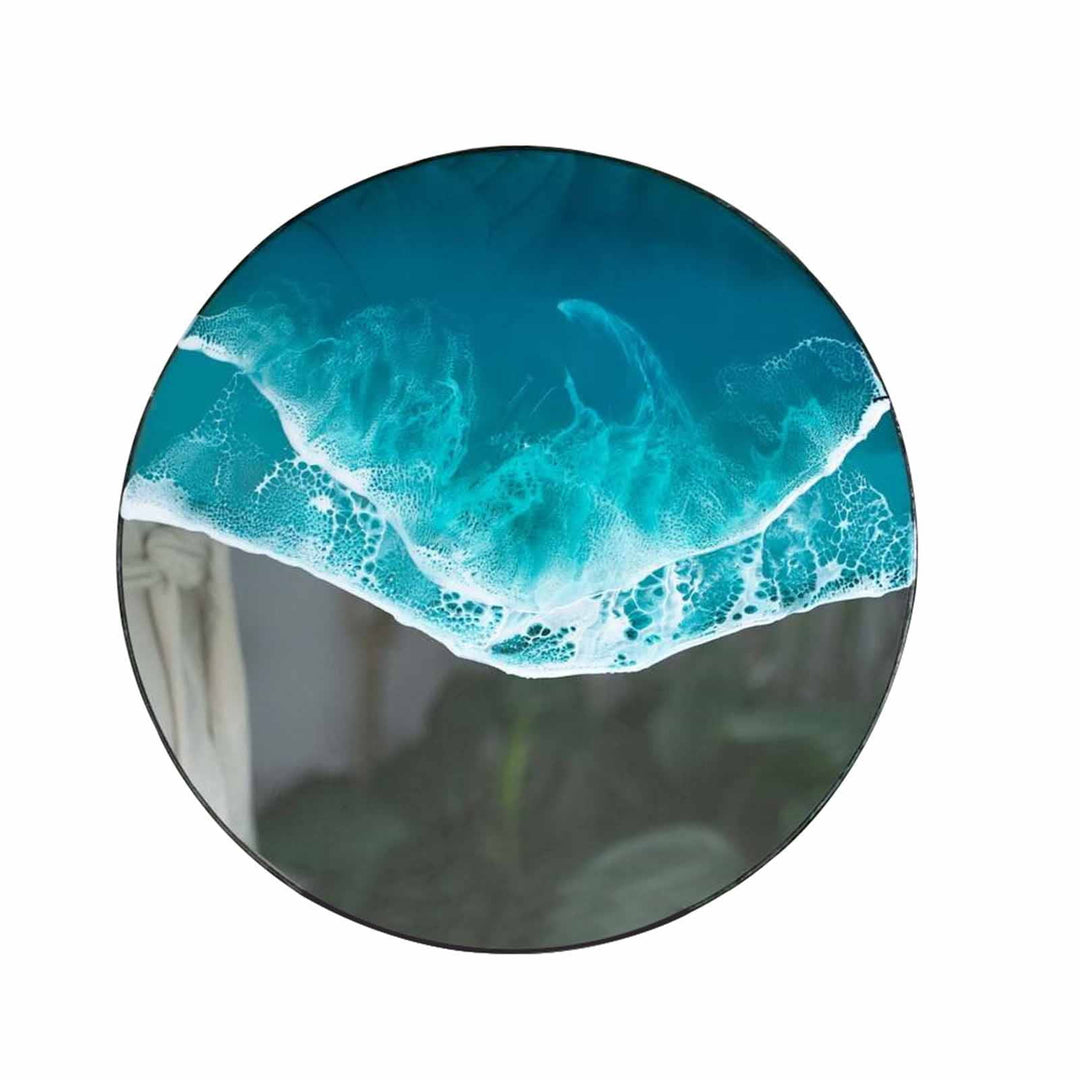 Ocean Wave Hanging Suncatcher Round Shape Hanging Wall Window Decoration