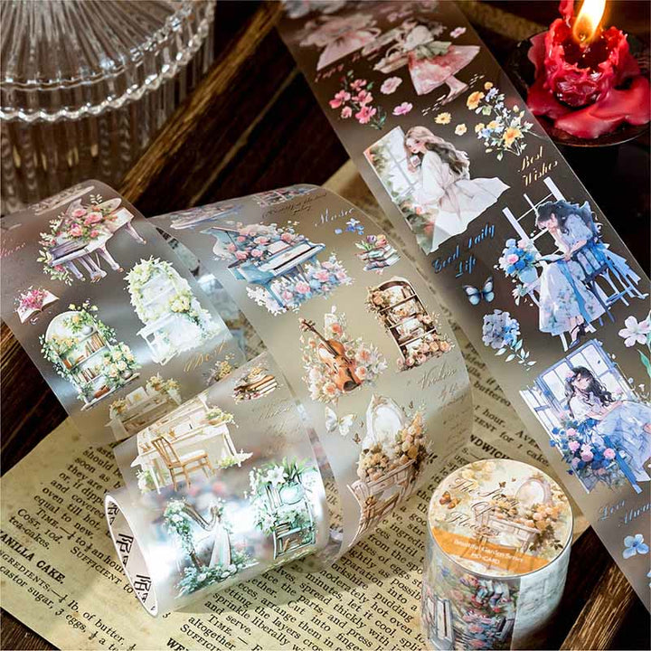 Beautiful Garden Series PET Tape Decorative Scrapbook Tape