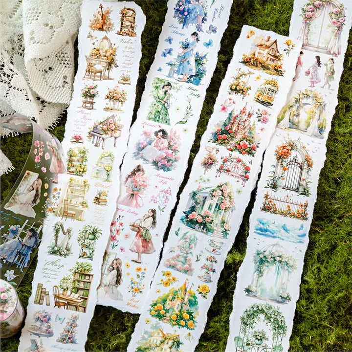 Beautiful Garden Series PET Tape Decorative Scrapbook Tape