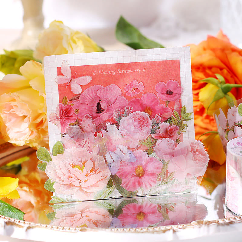 Flowers Filled The Garden Series PET Tape Decorative Scrapbook Tape