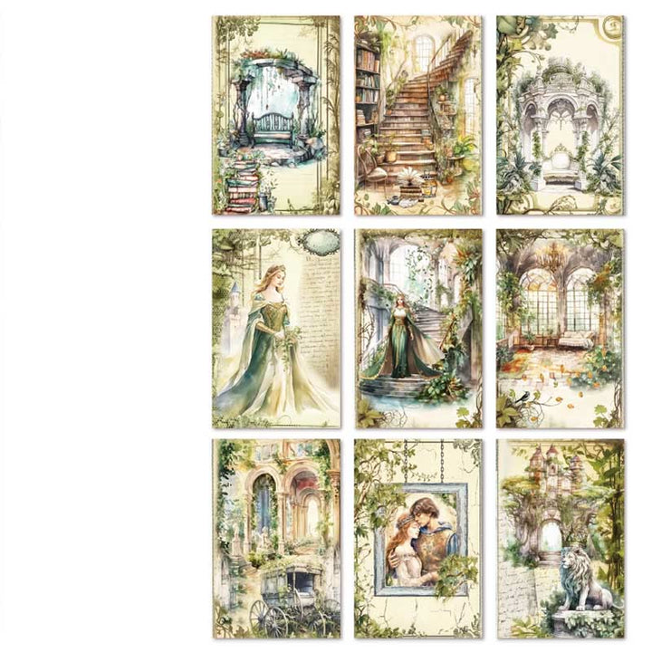 Wizard Florid Series Paper Set Decorative Journaling Backing Paper