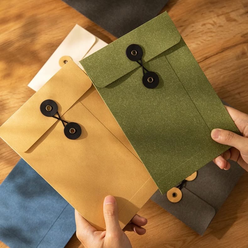 Kraft Paper File Folders A4/A5/A6 Envelopes Project Pockets for Greeting Card Document File