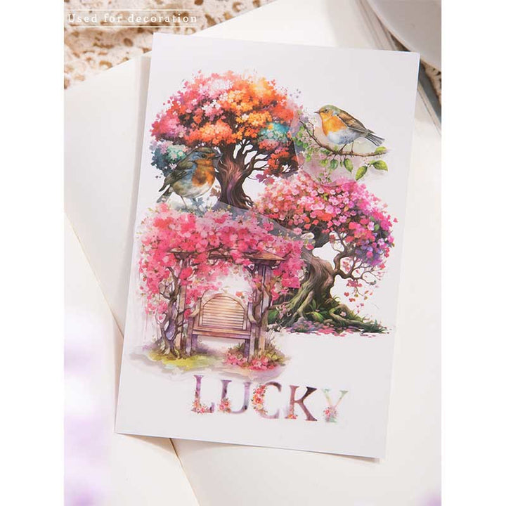 Secret Garden Sticker Book 20Pcs PET Scrapbook Stickers