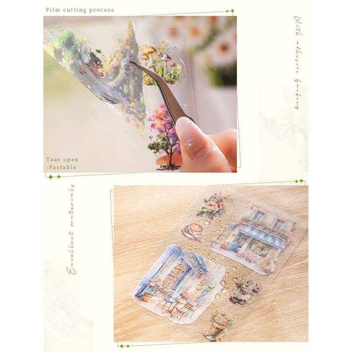 Secret Garden Sticker Book 20Pcs PET Scrapbook Stickers