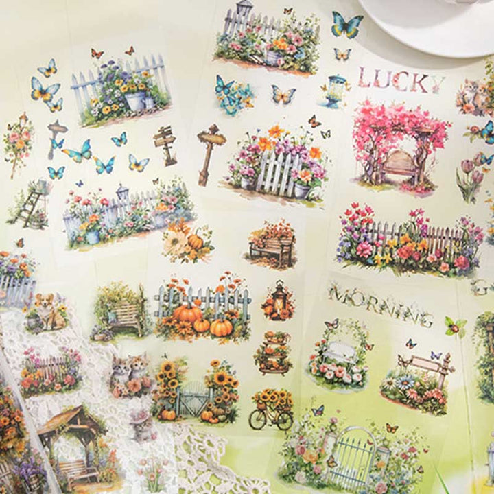 Secret Garden Sticker Book 20Pcs PET Scrapbook Stickers