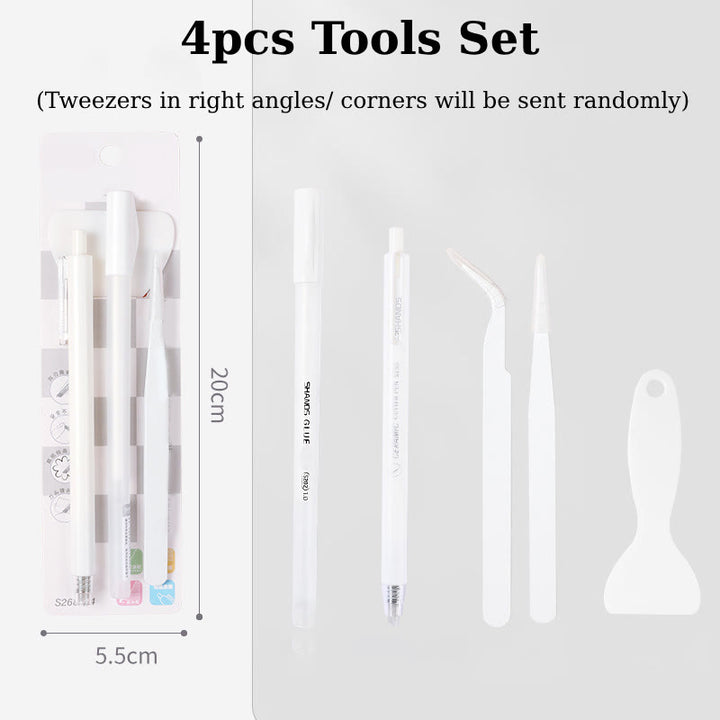 4pcs Tools Set For Crafts Journal Knife Glue Pen Kits