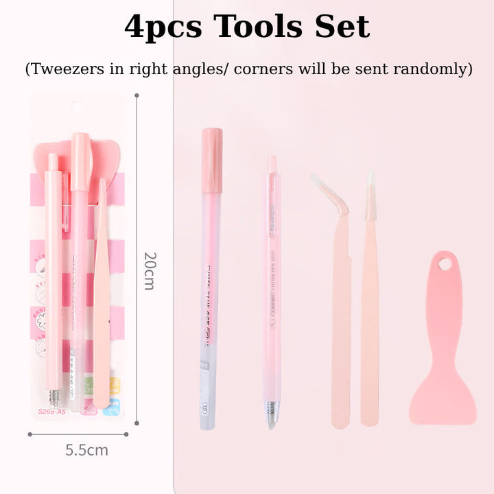 4pcs Tools Set For Crafts Journal Knife Glue Pen Kits