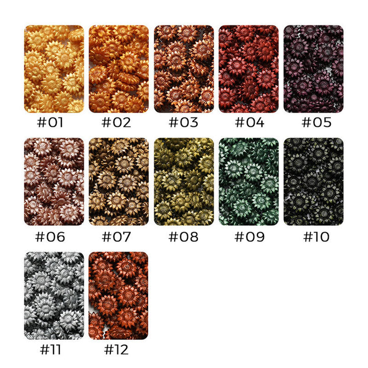 Retro Sunflower Wax beads For Wedding Stamp Mix Color Wax