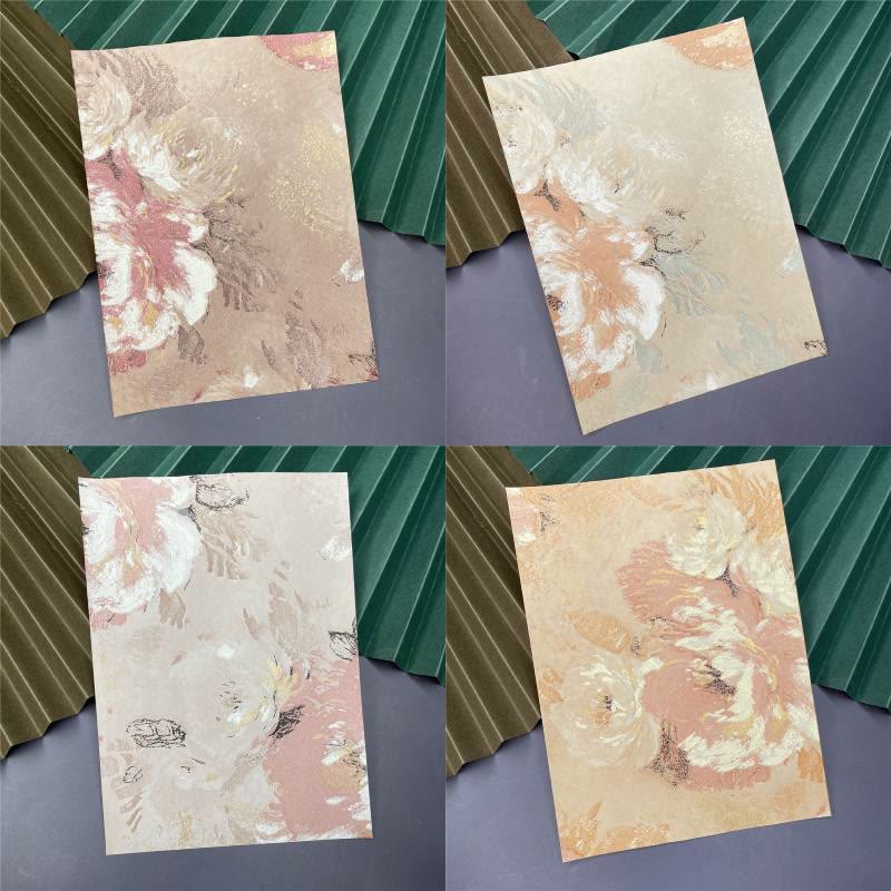 Flower Oil Painting Background Paper Scrapbooking Paper Junk Journal Supplies