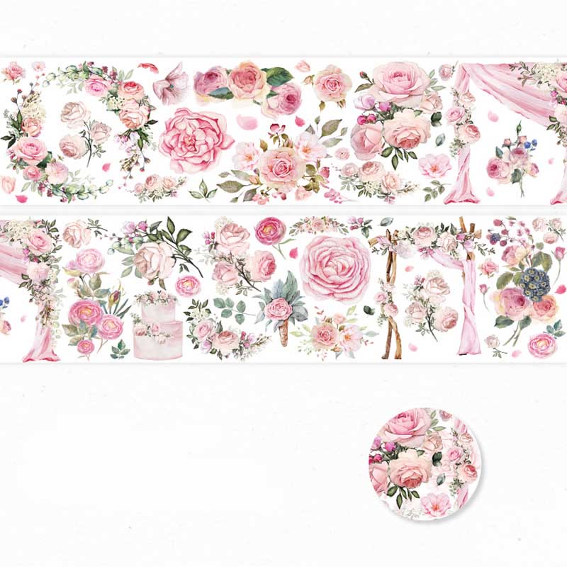 Plant A Rose Series PET Tape For DIY Scrapbook Decor