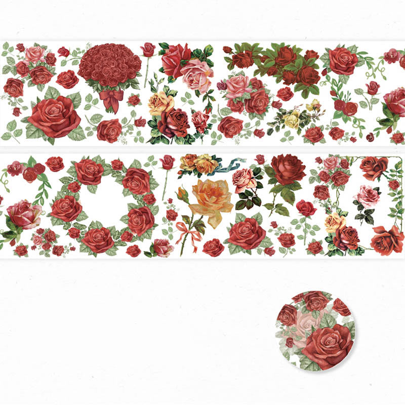 Plant A Rose Series PET Tape For DIY Scrapbook Decor