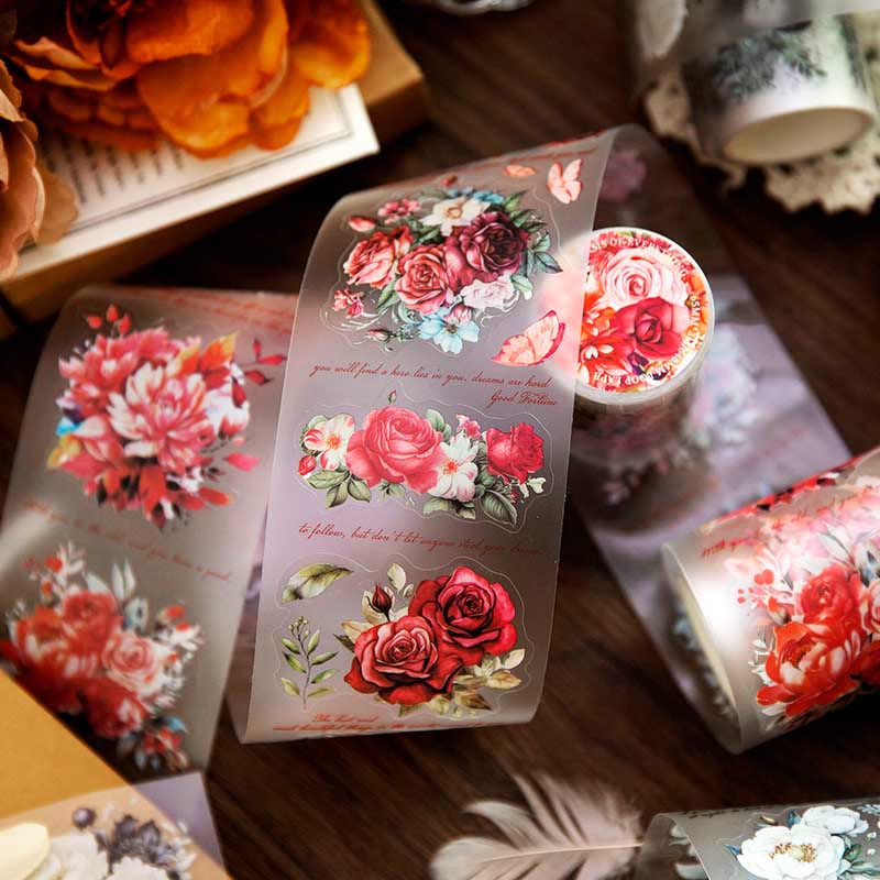 Bloom Along The Way Series PET Tape For Scrapbook Decor